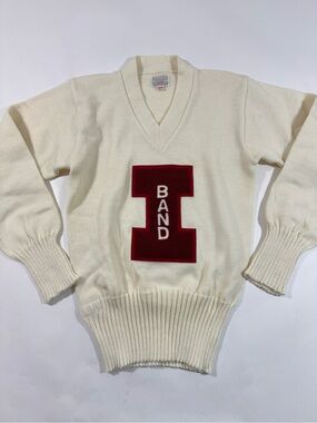 Vintage Sutcliffes Sand Knit Sweater Indiana Band